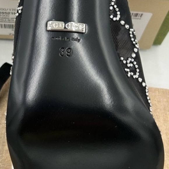 Women's Gucci GG CRYSTAL EMBELLISHED MIKES . Size 39 (US 9) - Picture 9 of 11